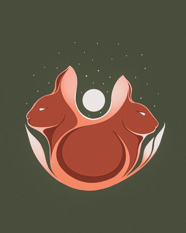 "Waabooz - Rabbit" Art Print