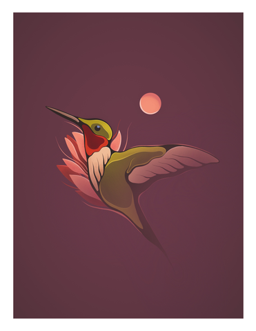 "Nenookaasi-Hummingbird" Art Print